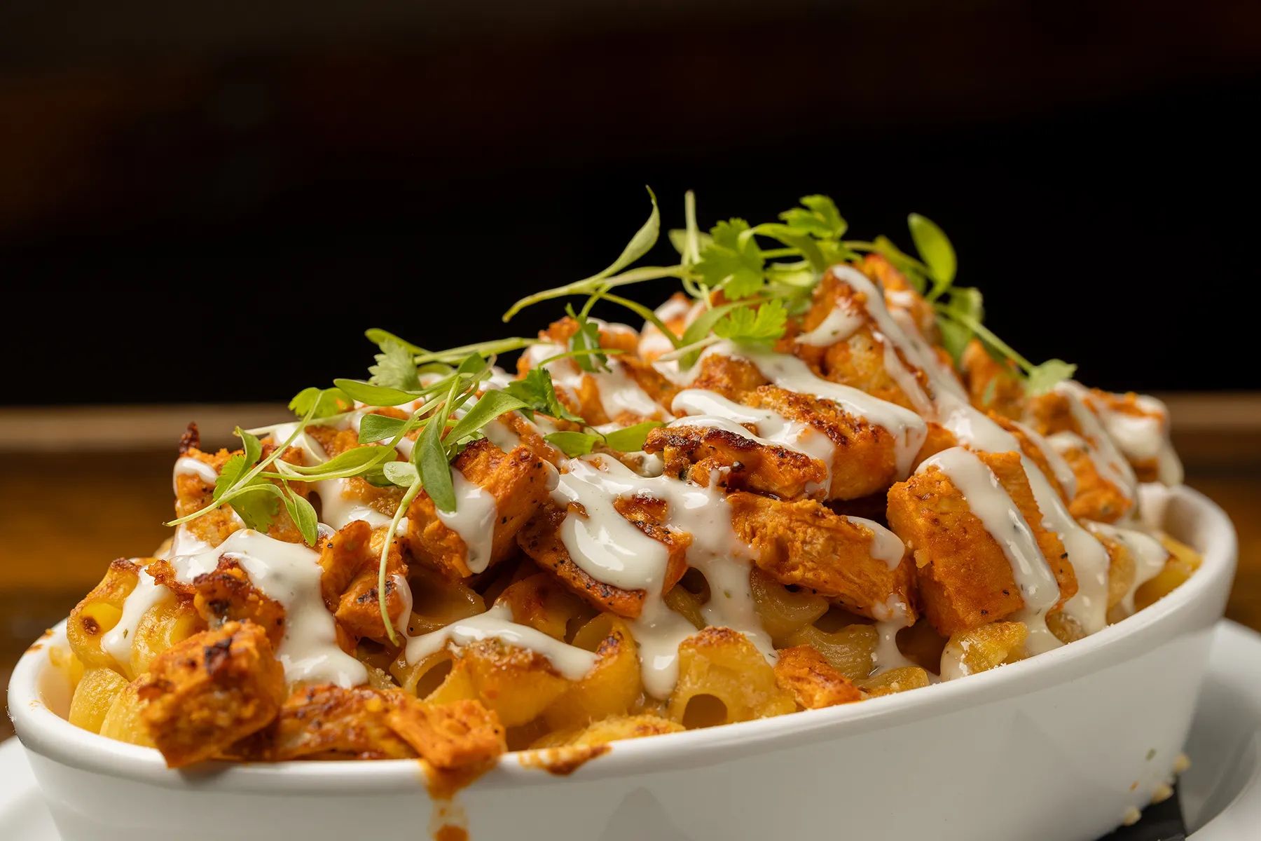 Buffalo chicken mac and cheese.
